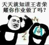 天天就知道王者荣誉你作业做了吗？