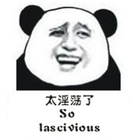 太淫荡了（so lascivious）