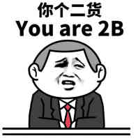 你个二货，you are 2b