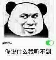 你说什么我听不到！（屏蔽此人）