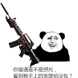 你傻逼是不是想死，看到我手上的英雄枪没有？