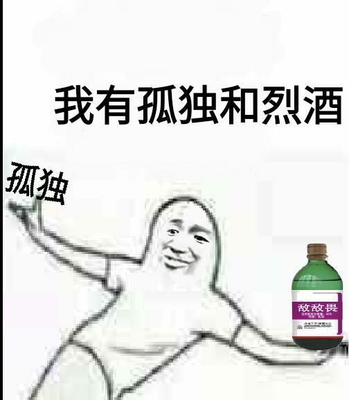 我有孤独和烈酒，孤独与敌敌畏