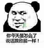 你今天是怎么了，说话跟放屁一样！（熊猫人教皇）