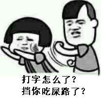 打字怎么了？挡你吃屎路了？