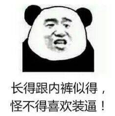 长得跟内裤似的，怪不得喜欢装逼！