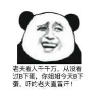 老夫看人千千万，从没看过B下蛋，你姐姐今天B下蛋，吓的老夫直冒汗！