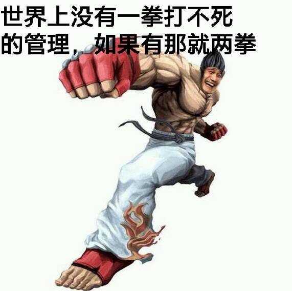 世界上没有一拳打不死的管理，如果有那就两拳