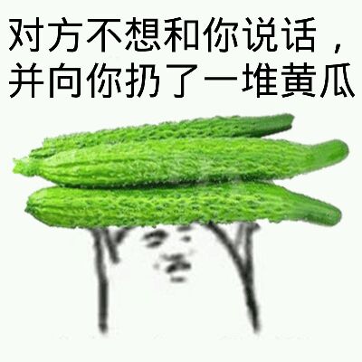 对方不想和你说话，并向你扔了一堆黄瓜！