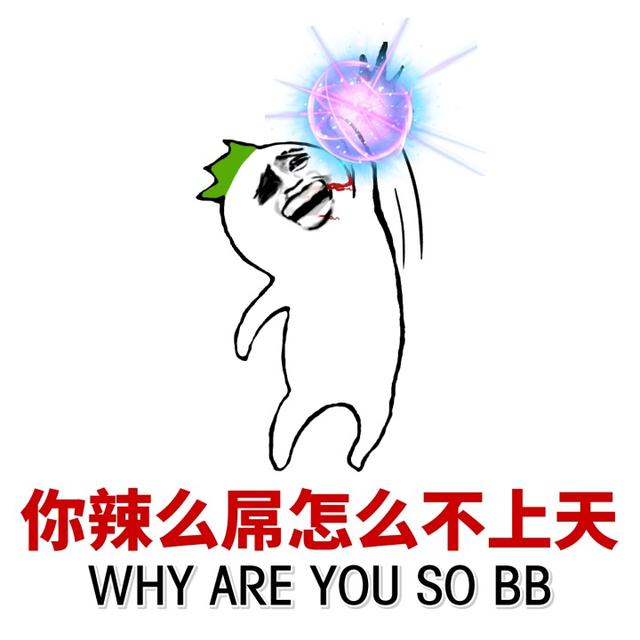 你辣么屌怎么不上天呢？（why are you so bb）