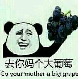 去你妈个大葡萄（go your mother a big grape）