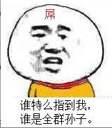 谁特么指到我，谁是全群孙子！（屌）