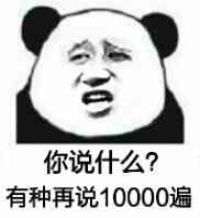 你说什么？有种再说10000遍！