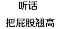 听话，把屁股翘高！（文字表情）