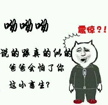 哟哟哟，说的跟真的似的，爸爸会怕了你这小畜生？（震惊）