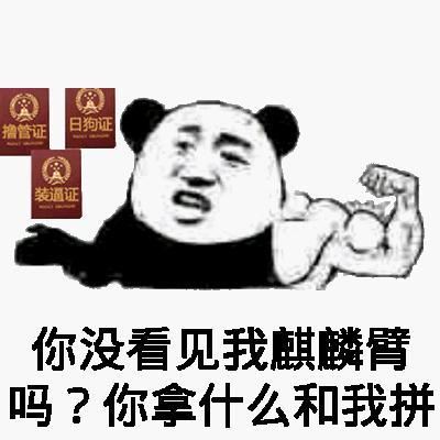 你没看见我麒麟臂吗？你拿什么和我拼！（撸管证、日狗证、装逼证 - doutupk.com）