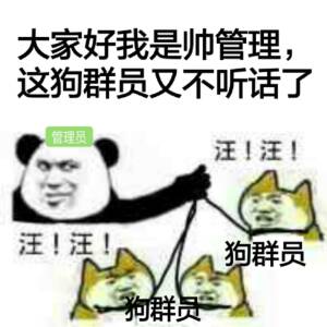 大家好我是帅管理，这狗群员又不听话了！（熊猫人）