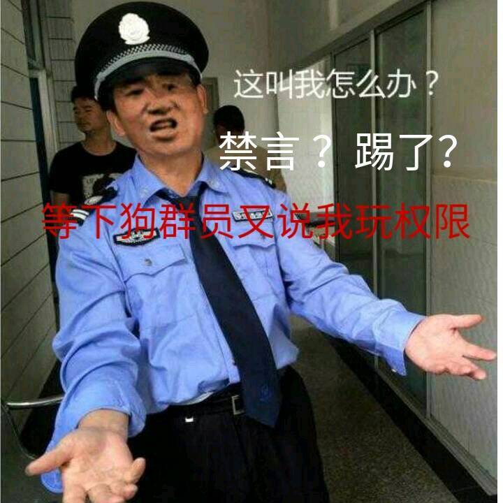 这叫我怎么办？禁言？踢了？等下狗群员又说我玩权限了！