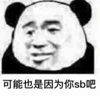 可能也是因为你sb吧（熊猫人）