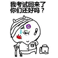 我考试回来 了，你们还好吗？