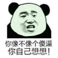 你像不像个傻逼，你自己想想！（熊猫）