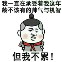 我一起在承受着我这年龄不该有的帅气与机智，但我不累！