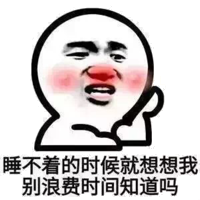 睡不着的时候就想想我，别浪费时间知道吗？