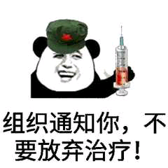 组织通知你，不要放弃治疗！（熊猫医生打针）