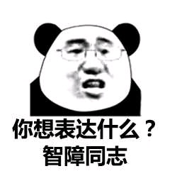 你想表达 什么？智障同意？（熊猫）