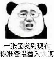 一张图发到现在，你准备带着入土啊？（熊猫人）