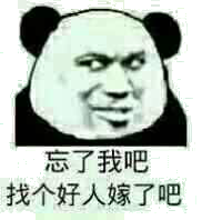 忘了我吧 找个好人嫁了吧（熊猫）