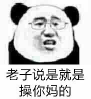 老子说是就是操你妈的