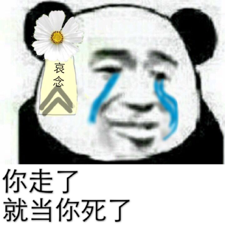 你走了，就当你死了！（哀念）