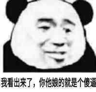 我看出来了，你他娘的就是个傻逼