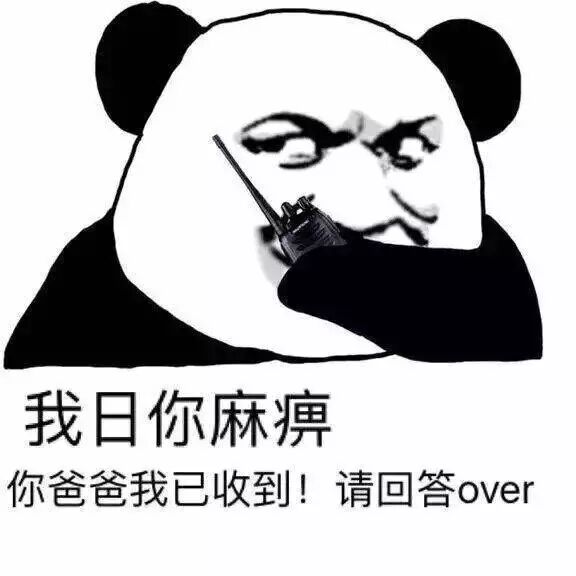 我日你麻痹，你爸爸我已收到！请回答over！