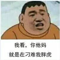 我看，你他妈就是在刁难我胖虎