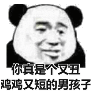 你真是个又丑鸡鸡又短的男孩子