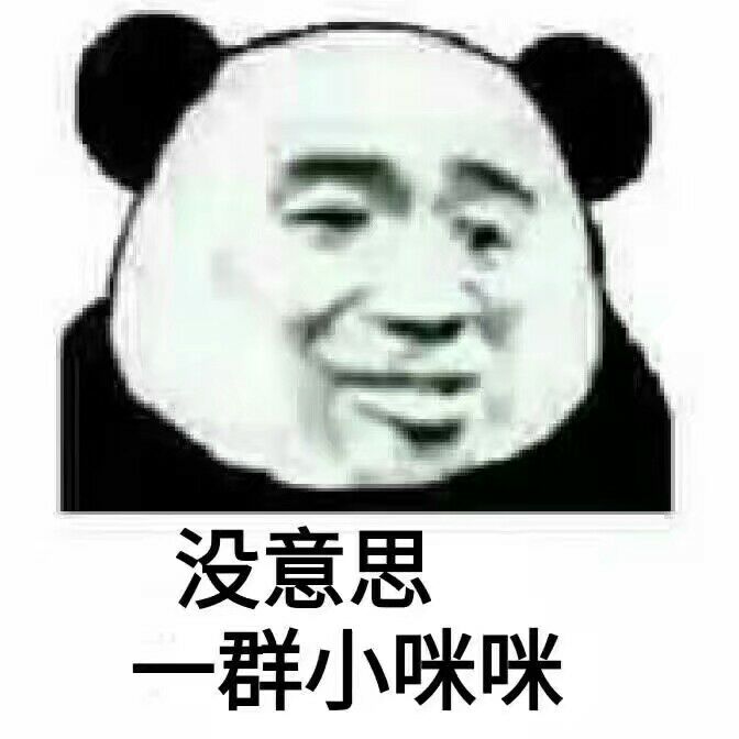 没意思，一群小咪咪！（熊猫人）