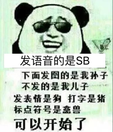 发语音的是SB