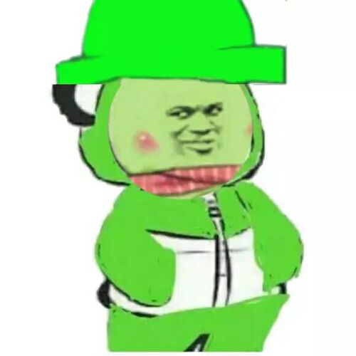 绿帽插兜