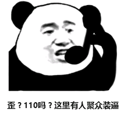 歪?110吗?这里有人聚众装逼