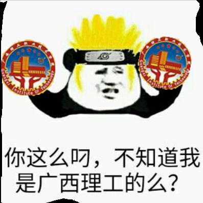 你这么叼,不知道我是广西理工的么?