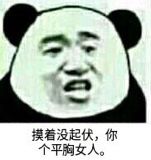 摸着没起伏,你个平胸女人。