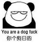  You are a dog fuck你个狗日的