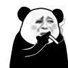 熊猫人抽烟