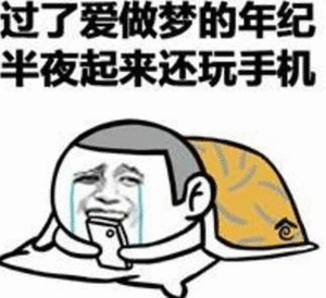 过了爱做梦的年纪，半夜起来还玩手机