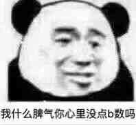 我什么脾气你心里没点b数吗