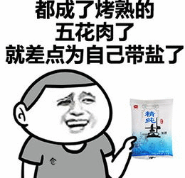 都成了烤熟的五花肉了，就差点为自己带盐了