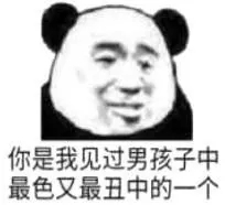 忘你是我见过男孩子中最色又最丑中的一个