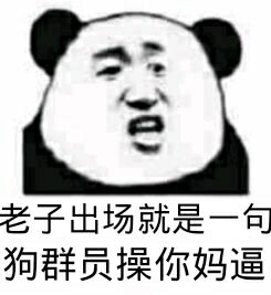 老子出场就是一句狗群员操你妈逼