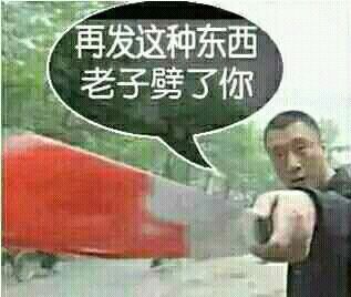 再发这种东西，老子劈了你